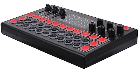 Levemolo Changeur De Voix Portable Live Sound Audio Mixer Cartes Mixeur pour Téléphone Ordinateur