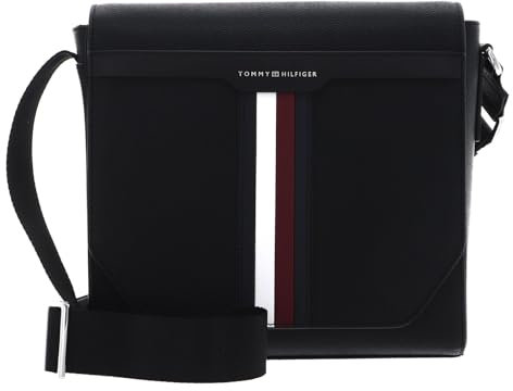 TOMMY HILFIGER TH Coated Canvas Messenger Bag Black
