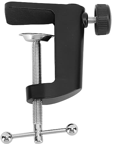 Abrazadera Ajustable para Lámpara de Escritorio LED Soporte de Mesa con Pinza 61mm Fácil Instalación Negro Flexible para Libros Estantes