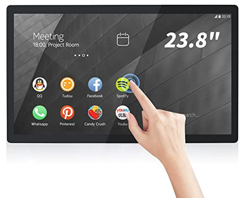 TouchWo 23,8 pollici Touchscreen PC industriale, 1080P, WiFi, Android 11 RK3568 4GB RAM e 32GB ROM, pannello touch all-in-one per commerciale