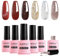 AIMEILI UV Nagellack Rot 8ml 6 Farben Rot Glitzer UV Gel Soak Off Gel Nagellack Dunkelroter Nagellack Valentines Day Gift Set 6-55