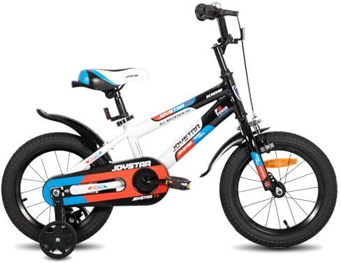 JOYSTAR Berry 14 Zoll Kinderfahrrad für 3-5 Jahre Jungen & Mädchen, 14 Zoll Jungenfahrrad mit Stützräder,Weib