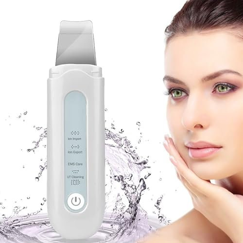 iksvmsis Depurador Ultrasónico Facial, Limpiador Facial Ultrasónico Profesional, Espátula Facial para Depurador De La Piel, Depurador Facial Espátula Depurador Ultrasónico Portátil De Piel