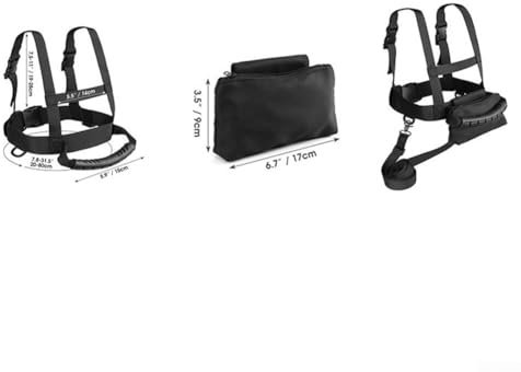 Teach Ski Turns Easily with Kids Ski Harness, Perfect for Beginners, Black (without bag)