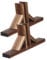 SUPVOX 2pcs Wood Garden Fence Base Kit Durable Lawn Picket Fence Holder for Stable Outdoor Privacy Screening Natural Color for Garden Supplies