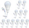 LUXULA 12er Set Renovierlampe - Baufassung mit Leuchtmittel und Steckklemme - 11W 1055lm - 4000K Neutralweiß - Renovierung Sanierung