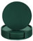 sourcing map 1 lot de dessous de verre en cuir pour boissons, dessous de verre avec support pour protection de table, décoration d'intérieur et cadeaux de pendaison de crémaillère, vert
