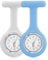 GBULTR Silicone Nurse Watch Brooch - Durable Medical Fob Watch Features Easy to Read and Clean Pin Design for Healthcare Professionals Nurses Doctors in Blue and White