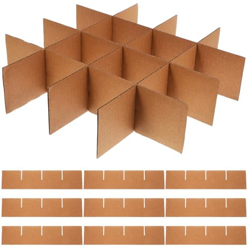 Gatuida 24pcs Box Logistics Packaging Box Cardboard Glassware Partition Cardboard Dividers for Boxes Ornaments Cardboard Moving Boxes Dividers Glass Dividers for Moving Boxes Paper Brown