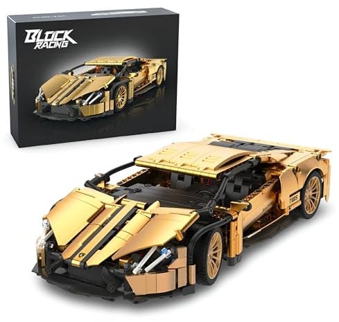 Ebortsin Technik Speed Champions Sportwagen Bausteine, für Lambo 834 Sportwagen Klemmbausteine 1:14 Modellauto Spielzeug, Geschenk für Erwachsene und Kinder, 919 Teile