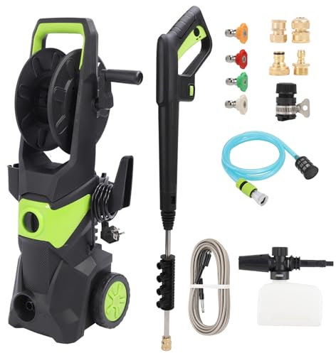 BOROCO Lavadora de Alta Presión 4000PSI 2.4GPM con Manguera de 32 Pies 4 Boquillas Lavadora de Autos Eléctrica para Limpieza de Cercas y Patios (Enchufe Europeo 220V)