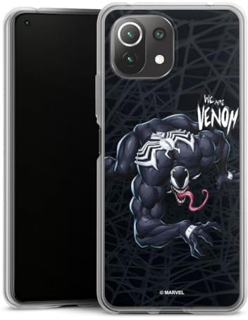 Custodia di silicone compatibile con Xiaomi Mi 11 Lite 5G NE Custodia trasparente Cover per smartphone trasparente Marvel Venom Uomo Ragno