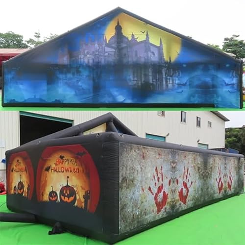 10.1x5.0x2.0 m Large Full Printing Scary Inflatable Maze Arena with Blower Pumpkins Inflatable Maze Haunted House for Halloween