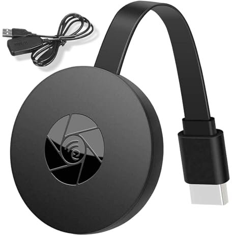 Dongle HDMI inalámbrico 4K, adaptador de pantalla Miracast HDMI, adaptador de pantalla HD Wi-Fi para iPhone/iPad/Android/iOS/Windows/Mac, ordenador portátil, PC a TV/monitor/proyector (compatible con