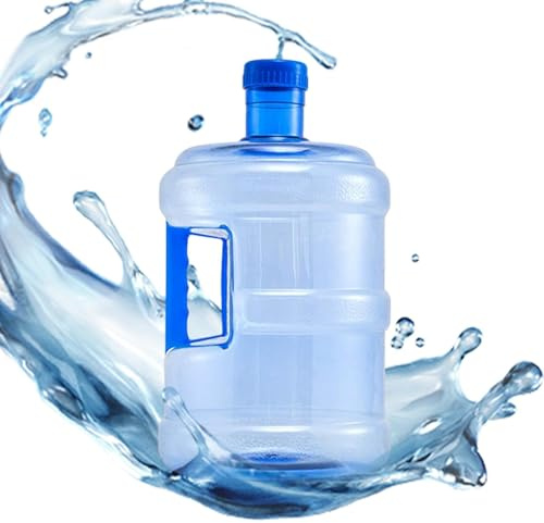 Réservoir d'eau de camping portable de 5 l et 7,5 l avec poignée - Bidon d'eau avec couvercle à visser - Bouteille d'eau de 5 l - Bidon d'eau de camping portable et facile à transporter