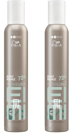 Wella EIMI Nutricurls Boost Bounce – Schaumfestiger für Glanz und Volumen bis zu 72h – definierender Haarschaum für das Styling von geschmeidigen Locken – 1 x 300 ml