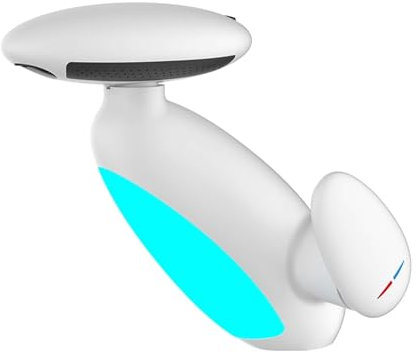 Rubinetto Lavandino Bagno Multifunzione con 3 Luci Che Cambiano 4 Modalità di Getto D'acqua Miscelatore Lavabo Bagno Alto con Bring in the Water Pipe(White)