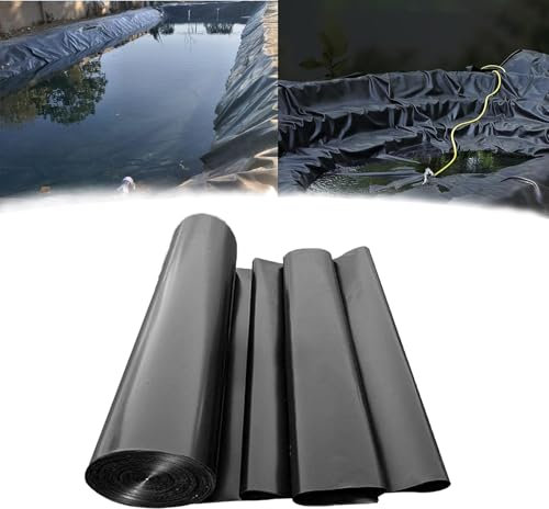 Pounjsd Flexible Teichfolie 6M X 8M, Flexible vorgeschnittene Teichfolie, Gartenteich Teichplane, hochbeetfolie, Folie hochbeet innen, flüssige teichfolie, PVC Folie für Fischteiche, Wasserfall
