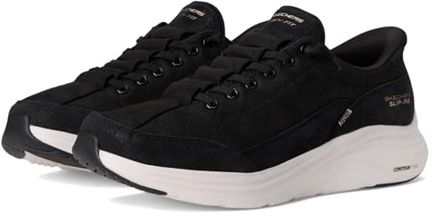 Skechers Women's Sneaker, Black/Rose Gold, 6.5 UK