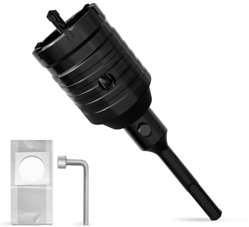 METOTY 50mm SDS Plus Bohrkrone Hohl Lochsäge-dosenbohrer,mit SDS Plus Adapter 110 mm Bohrkrone Steckdose,für Mauerwerk, Ziegel, Beton, Zement, Stein
