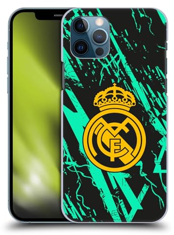 Head Case Designs Offizielle Real Madrid CF Grün-Gold Urban Harte Rueckseiten Handyhülle kompatibel mit Apple iPhone 12 / iPhone 12 Pro