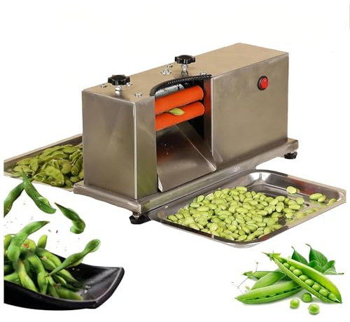 TUPOSTAR éCosseuse à Pois éLectrique RéGlable, éCorceuse à Pois Semi-Automatique, éCorceuse à Pois Domestique en Acier Inoxydable, pour Cuisines De Restaurant