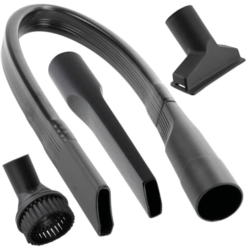 SPARES2GO Car Cleaning Valet Kit with Long Flexible Crevice Tool Compatible with Shark Vacuum Cleaner (35mm)