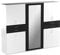Wimex Kleiderschrank/ Drehtürenschrank Taiga, (B/H/T) 270 x 210 x 58 cm, Weiß/ Absetzung Schwarz