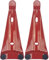 stabiler Universal - Wandhalter für Feuerlöscher Handfeuerlöscher, Pulverlöscher, Schaumlöscher, Löscher oder CO2-Löscher für die Wandbefestigung (2, Rot)