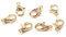 Vintageparts Karabiner 14K echtgold beschichtet 12 mm 4 Stück DIY-Schmuck Karabinerverschluss Verschluss Kettenzubehör Kettenverschluss