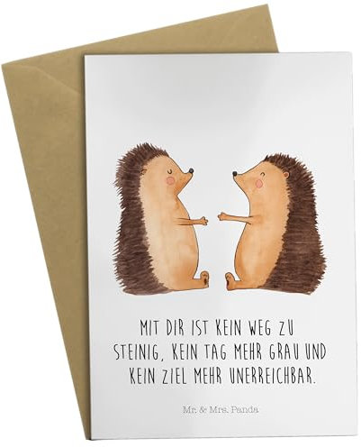 Mr. & Mrs. Panda babykarte Igel Liebe - Geschenk, weihnachtskarten, einladungskarten, Freundin, hochzeitskarten, Hochzeit, dankeskarten, osterkarten, Hochzeitstag