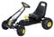 HOMCOM Gokart mit verstellbarem Sitz Kettcar Tretfahrzeug Tretauto mit Handbremse Pedal Gokart Pedalfahrzeug ab 3 Jahre Kinder Schwarz 95 x 66,5 x 57 cm