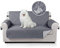 TAOCOCO Sofa Überzug, Sofabezug Wasserdicht Mit Gummiband，Wohnzimmer Anti-Rutsch Gepolsterter Sofaschutz für Haustiere, Katzen, Hunde, Spielende Kinder(Dunkelgrau, 2 Sitzer)