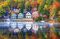 Nyfdy Wooden Jigsaw Puzzle - 1000 Pieces Puzzles for Adults - 30 x 20 Inches Landscape Puzzle (New England Autumn Lake)