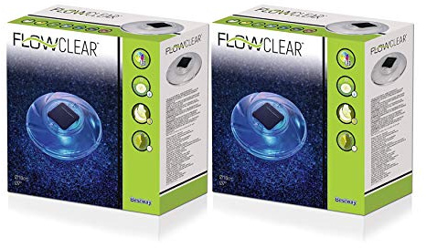 Bestway Flowclear Schwimmende Solar-LED-Poolleuchte (2 Stück)