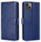 FMPCUON Case For Apple iPhone 13 mini,High-grade Leather Flip Wallet Phone Case Cover for Apple iPhone 13 mini 5.4 Inches [Card Slots] [Kickstand] [Magnetic Closure]-(Blue)