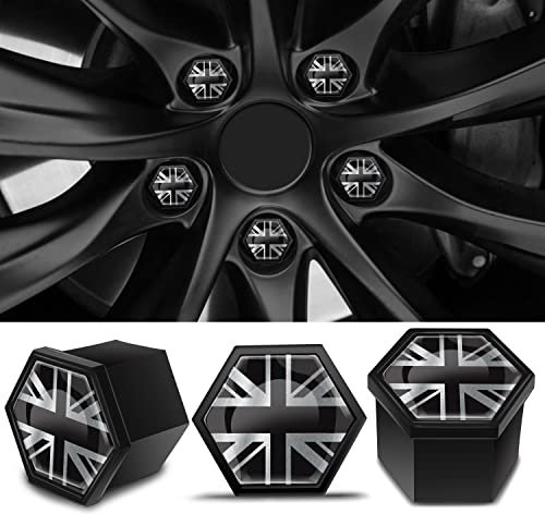 Biomar Labs Set of 20pcs Car Wheel Nut Caps Bolt Cover 19mm Universal with Removal Tool Union Jack UK Flag LC 28