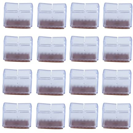 CONPHERON 16 Stück Silikon Stuhlbeinkappen Möbel Stühle Bodenschutz Schutzhülle Elastische Möbel Silikonschutzhülle, Rechteck 37-42 mm