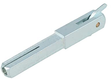 MS Beschläge Wechselstift abgesetzter Vierkant 10/8mm Patentstift Stahl verzinkt Haustürwechselstift Wechselgarniturstift Ausstellhaken Vierkantstift (Türstärke 33-53mm)