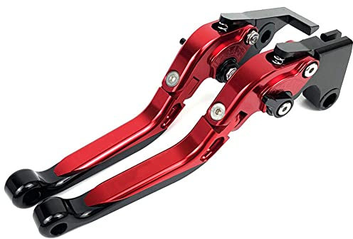 Aublinto Motorrad Bremshebel aus Aluminiumlegierung, Bremsgriff für Kawasaki Z1000 Z900 Z800 Z650 (17-21 Jahre), Rot