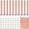 50 Stück Kerzendochte mit Metallbasis für Kerzendochte für Kerzenherstellung, Holzdochte, Kerzen, Knisterdochte, Holzdochte