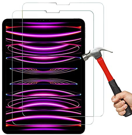 Lot de 2 protecteurs d'écran en verre trempé pour Apple iPad Pro 12,9 6ème génération 2022