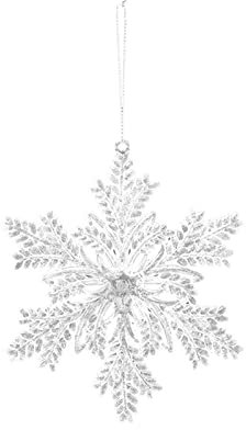 Schneeflocke Neue Dekoration Ornamente Weihnachten Acryl Transparent Widget Weihnachten Ornament Kristall Dekorationen für Zuhause Tisch (B, Einheitsgröße)