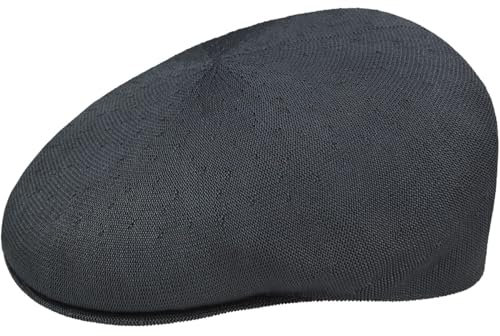 Kangol Tropic Flatcap 504 Schirmmütze Schiebermütze Herrencap Sommercap Damen/Herren - mit Schirm Frühling-Sommer Herbst-Winter Frühjahr Sommer Herbst Winter - S (54-55 cm) dunkelgrau
