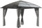 Outsunny Tonnelle de Jardin pavillon de Jardin 3 x 3 m Structure Aluminium Toit Polycarbonate imperméable UV 60+ avec parois latéraux Gris foncé