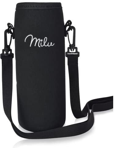 Milu Sac en néoprène pour Gourde en Acier Inoxydable 350 ML, 500 ML, 750 ML, 1000 ML – Pièce de Rechange – Sac Isotherme pour Les déplacements – avec dragonne (750 ML)