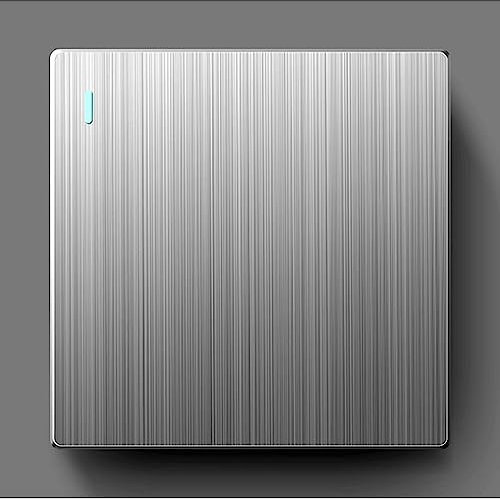 MAXEPO Interruptor de Enchufe Gris con Interruptor de luz Minimalista Internacional Panel de PC Accesorios Seguros certificados Luz de decoración de Pared con Interruptor ignífugo para el hogar