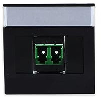 Livolo Module halbe und ganze Einsätze für Bodentanks Tischtanks Wandsteckdosen Einbau Steckdose, USB, TV, Sat, Netzwerkdose, etc (Einsatz Glasfaser LWL LC-D OS2 APC VL-90400-12 Schwarz)