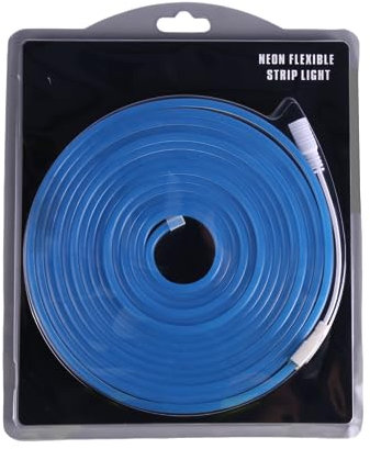 JANDEI - Striscia LED Neon Flessibile 12V, 5M 6x12mm 120 LED/Metri. Colore Blu. Tagliare Ogni 2,5 cm. Decorazione Interna ed Esterna, Perfetta per la casa, Il Lavoro, Le Insegne...