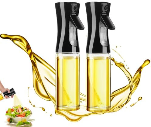 Myle. Dispensador de Aceite [2 pcs], Pulverizador de Aceite de 200 ML, Vaporizador Aceite, Pulverizador aceite Spray Freidora Aire, Aceitera y Vinagrera, Rociador Aceite Spray